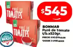 Supermayorista Vital BONMAR Puré de tomate oferta