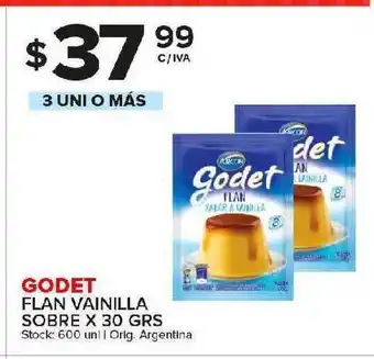 Carrefour Maxi Godet Flan Vainilla Sobre x 30grs oferta