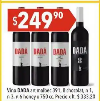 Hergo Vino Dada Art Malbec 391 8 Chocolat N 1 N 3 N 6 Honey oferta