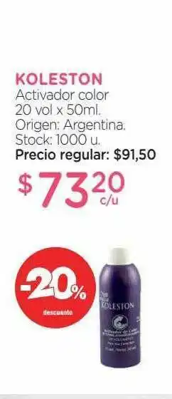 Farmacity Koleston Activador Color 20 Vol 20 vol x 50ml oferta