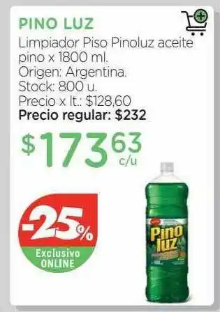 Farmacity Pino Luz Limpiador Piso Pinoluz Aceite Pino oferta