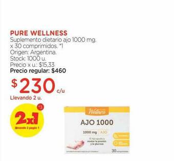 Farmacity Pure Wellness Suplemento Dietario Ajo oferta