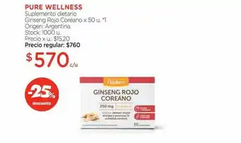 Farmacity Pure Wellness Suplemento Dietario x 50u oferta