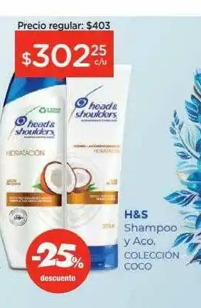 Farmacity H&s Shampoo Y Aco Colección Coco oferta