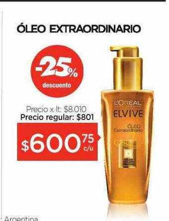 Farmacity óleo Extraordinario Elvive oferta