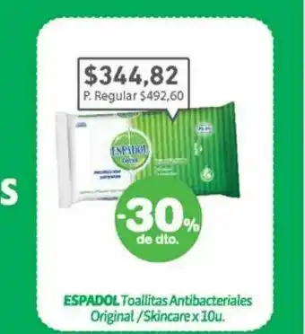 La Santé Espadol Toallitas Antibacteriales Original Skincare x 10u oferta