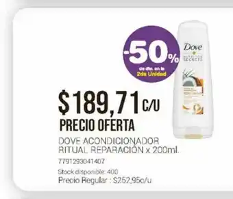 La Santé Dove Acondicionador Ritual Reparación x 200ml oferta