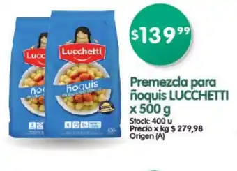 Supermercados Buenos Días Lucchetti Premezcla para ñoquis x 500g oferta