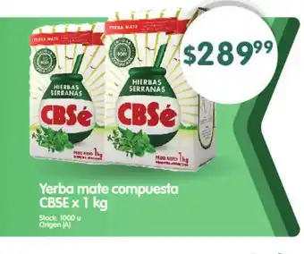 Supermercados Buenos Días CBSE Yerba mate compuesta x 1kg oferta