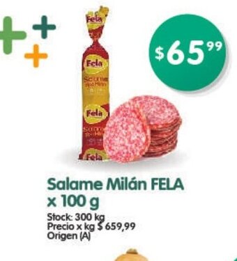 Supermercados Buenos Días Fela Salame Milám 100g oferta