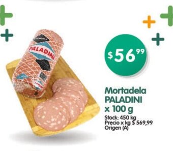 Supermercados Buenos Días Paladini Mortaleda 100g oferta