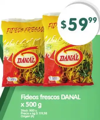 Supermercados Buenos Días Danal Fideos frescos 500g oferta