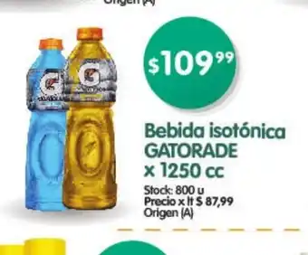 Supermercados Buenos Días Gatorade Bebida isotónica 1250cc oferta