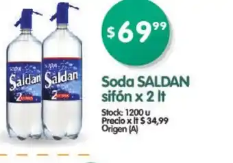 Supermercados Buenos Días Saldan Soda sifón 2lt oferta