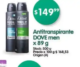 Supermercados Buenos Días Dove Antitranspirante men 89g oferta