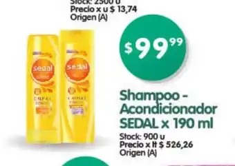 Supermercados Buenos Días Sedal Shampoo Acondicionador 190ml oferta