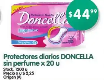 Supermercados Buenos Días Doncella Protectores diarios sin perfume x 20 u oferta