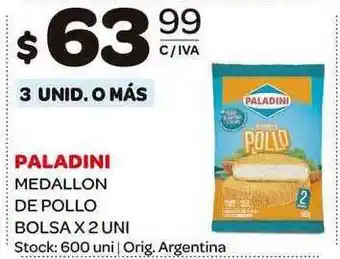 Carrefour Maxi Paladini Medallon De Pollo Bolsa x 2 uni oferta