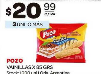 Carrefour Maxi Pozo Vainillas x 85grs oferta