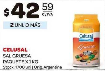 Carrefour Maxi Celusal Sal Gruesa Paquete x 1kg oferta