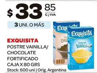 Carrefour Maxi Exquisita Poste Vainilla/Chocolate Fortificado Caja x 80grs oferta