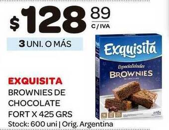 Carrefour Maxi Exquisita Brownies De Chocolate Fort x 425grs oferta