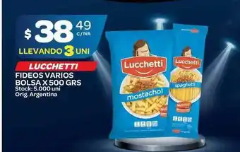 Carrefour Maxi Lucchetti Fideos Varios Bolsa oferta