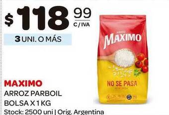 Carrefour Maxi Maximo Arroz Parboil Bolsa x 1kg oferta