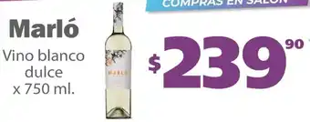 Actual Supermercados Marló Vino Blanco Dulce x 750 ml oferta