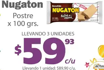 Actual Supermercados Nugaton Postre x 100 grs oferta