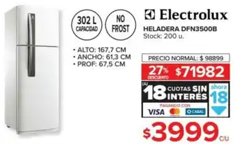 Carrefour Electrolux Heladera DFN3500B oferta