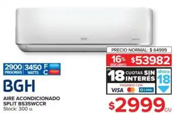 Carrefour BGH Aire Acondicionado Split BS35WCCR oferta