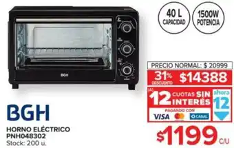 Carrefour BGH Horno Eléctrico PNH048302 oferta