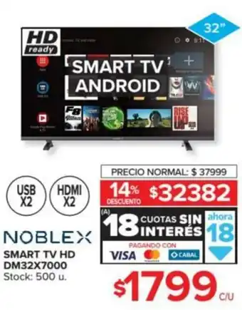 Carrefour Noblex Smart TV HD DM32X7000 oferta