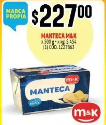 Makro M&K Manteca x 500g oferta