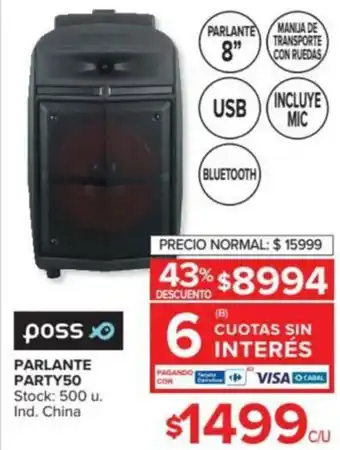 Carrefour Poss Parlante Party50 oferta