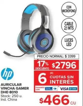 Carrefour HP Auricular Vincha Gamer DHE-8010 oferta