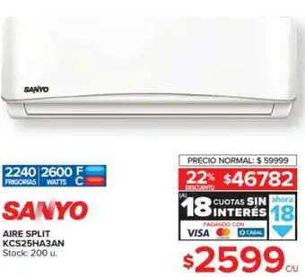 Carrefour Sanyo Aire Split KCS25HA3AN oferta