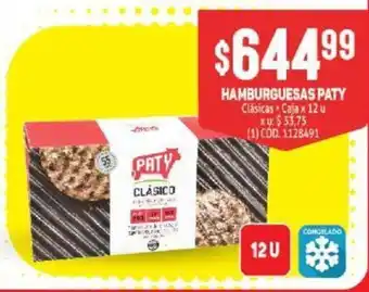 Makro Paty Hamburguesas Clásicas Caja x 12u oferta