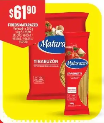 Makro Matarazzo Fideos x 500g oferta