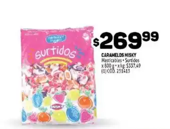 Makro Misky Caramelos Surtidos x 800g oferta