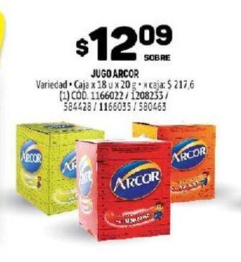 Makro Arcor Jugo x 18u x 20g oferta