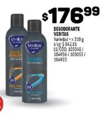 Makro Veritas Desodorante x 210g oferta