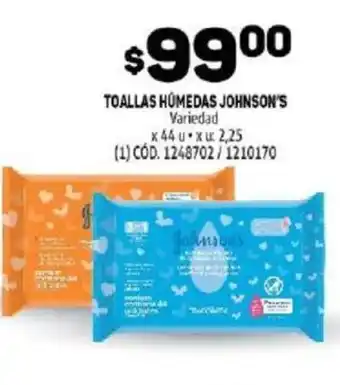 Makro Johnson's Toallas Húmedas x 44u oferta