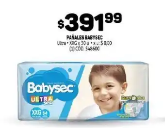 Makro Babysec Pañales Ultra XXG x 30u oferta