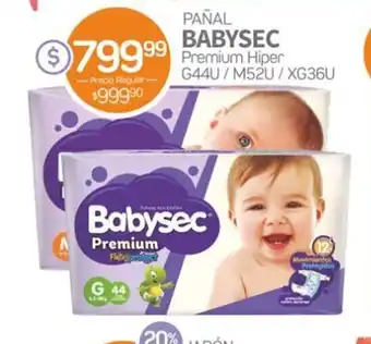Alvear Babysec Pañal Premium Hiper G44u/M52U / XG36U oferta