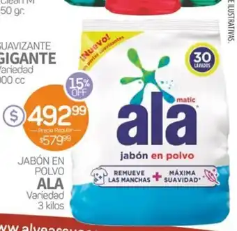 Alvear Ala Jabón En Polvo Variedad 3 kilos oferta