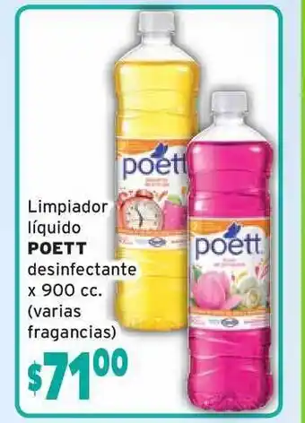 El Solar Supermercados Poett Limpiador Líquido Desinfectante x 900cc oferta