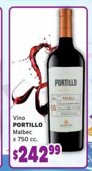 El Solar Supermercados Portillo Vino Malbec x 750cc oferta