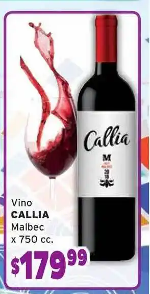 El Solar Supermercados Callia Vino Malbec x 750cc oferta
